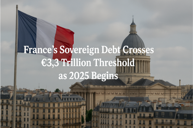 France’s Sovereign Debt Crosses €3.3 Trillion Threshold as 2025 Begins